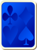 Blue Card Back With Game Symbols Clip Art